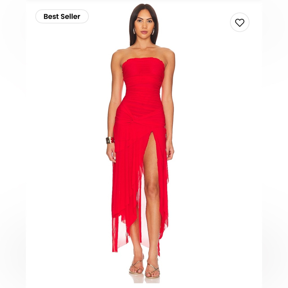 GUIZIO Lyla Twist Dress in Red